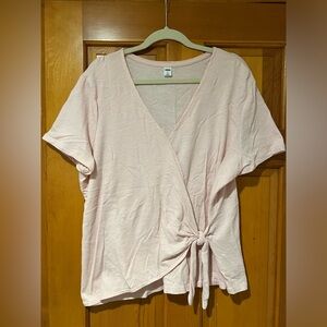 Old Navy- Light Pink- tie t-shirt- Size XL